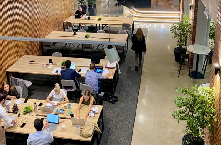 a group of people working together in a coworking space in melbourne