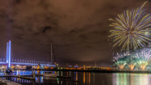 Fireworks in Dockland