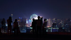Rooftop Fireworks